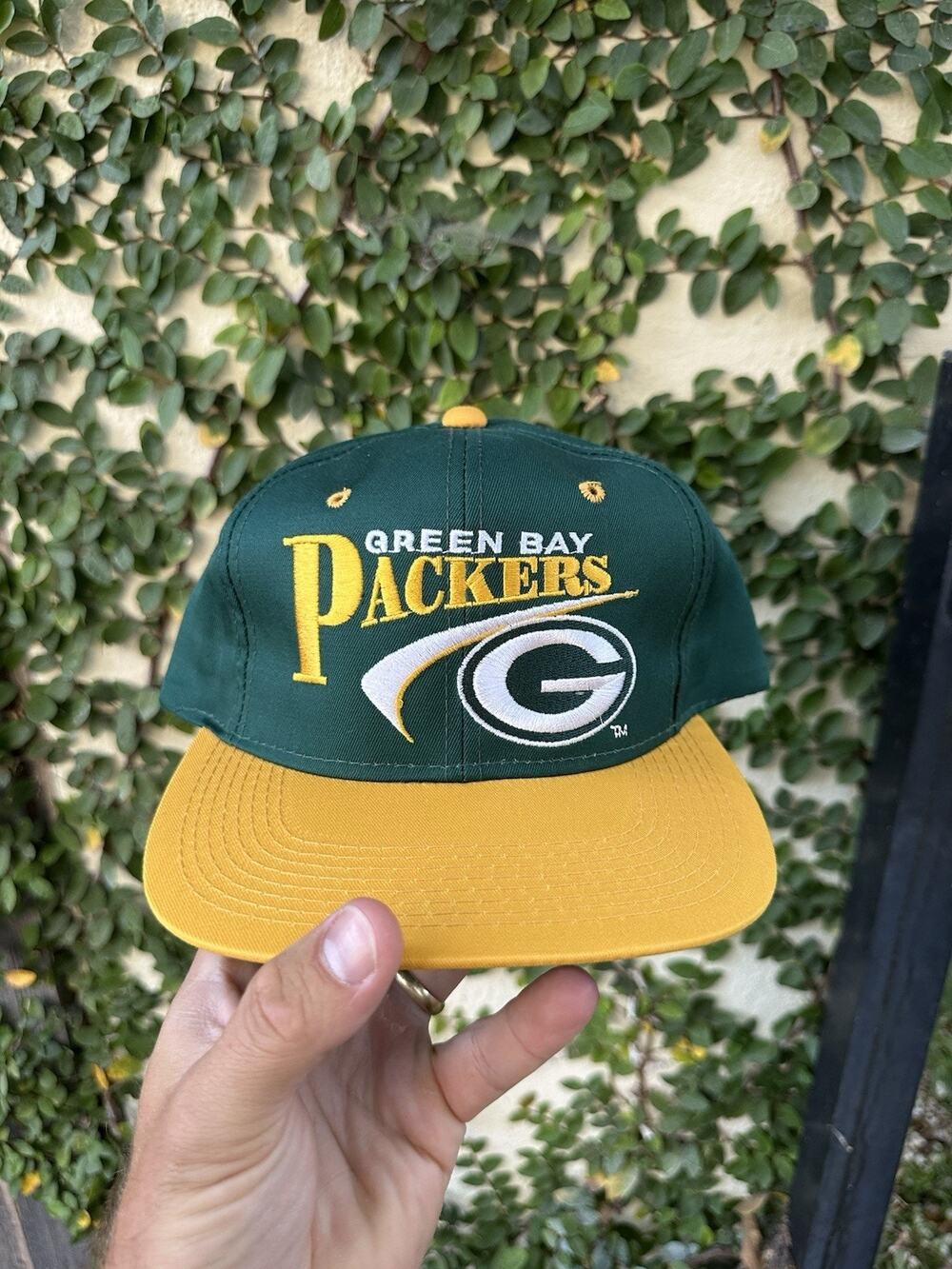 Vintage Youngan Drew Pearson Green Bay Packers Snapback Hat